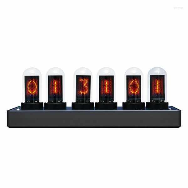 Orologi da tavolo Luxury Nixie Tube Fai da te Led Digital Clock Alarm Desktop IPS Screen Regalo di decorazione elettronica