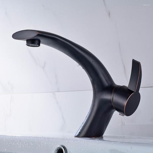 Rubinetti da cucina Rubinetto Vidric Design moderno e creativo Washa Miscelatore da bagno in oro e rubinetti per acqua fredda lucidato a olio A