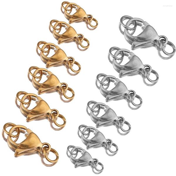 Anahtar zincirleri altın ıstakoz tokası anahtar zincir gümüş kaplama kancalar diy takı yapımı için beyaz anahtar yüzük