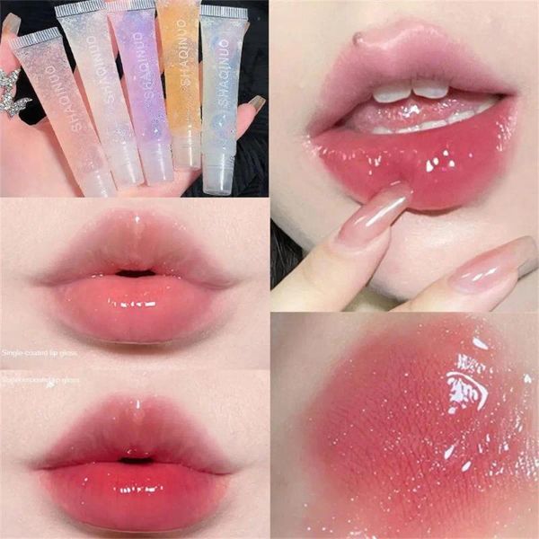 Lipgloss Wässriges Kristall-Jell-Öl, Reparatur-Lippen-Lippenstift-Basis, Kosmetikpflege, Nähren, Glitzer, weibliches Make-up