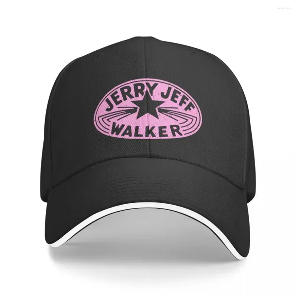 Cappellini Jerry Jeff Walker Berretto da baseball vintage con logo rosa Snapback Rugby Donna di lusso da uomo