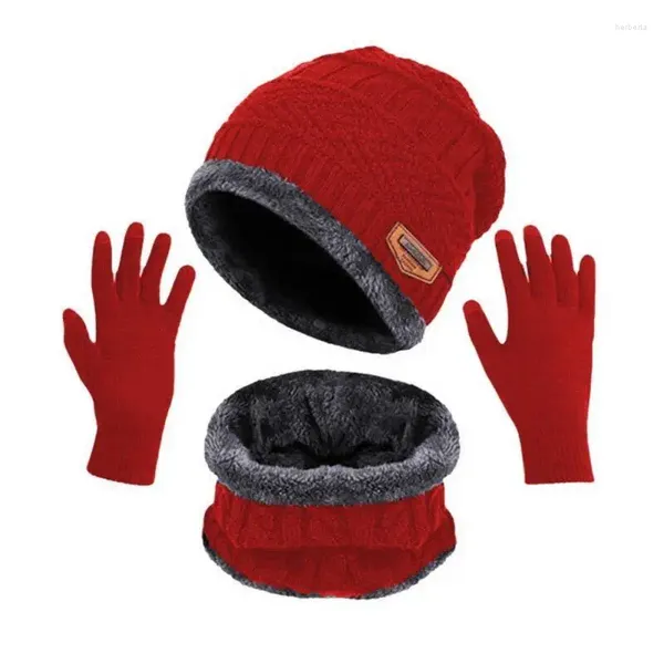 Bandane Berretto invernale Cappello per uomo Sciarpa in pile Donna Lavorato a maglia calda lana spessa Scaldacollo Passamontagna Maschera Skullies Berretti