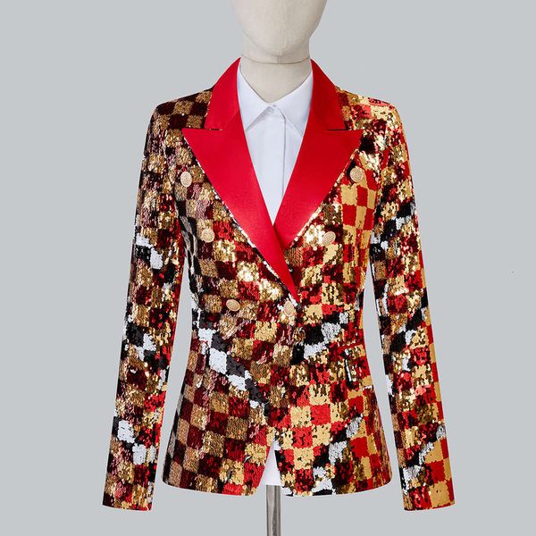 Party Show Sweat Suits für Männer Blazer Frauen Senior zweifarbige Pailletten Anzug Jacke Design Sinn schwere Industrie Leichte Luxus Smalls