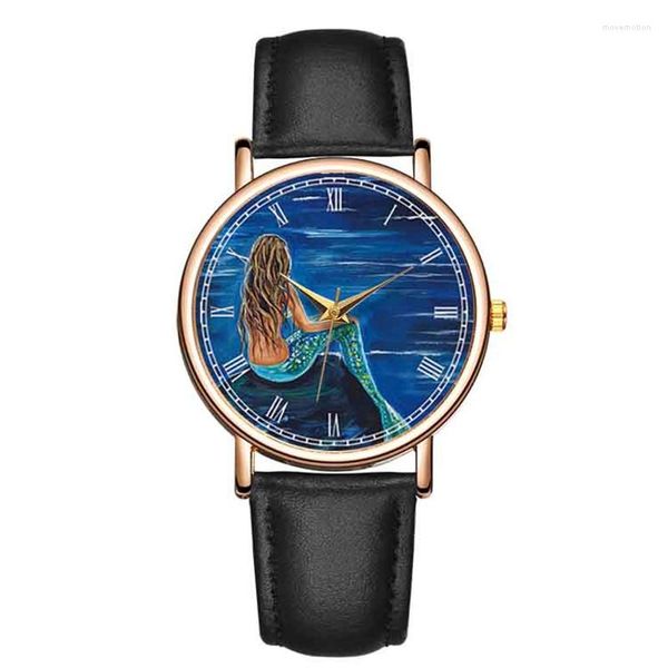 Bilek saatleri Tasarım B-9202 Seksi Denizkızı Saatleri Kadın Bilekleri İzle Kadın Bayanlar Analog Kuvars Saat Relojes Montre Femme