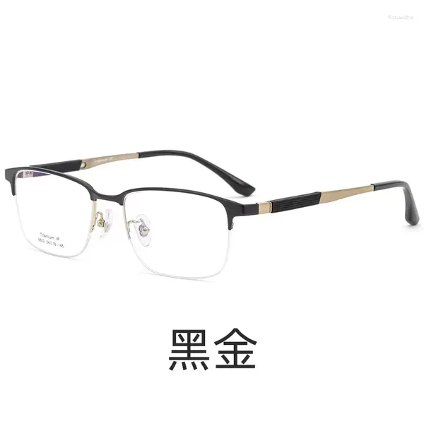 Montature per occhiali da sole 54mm Occhiali da vista quadrati ultraleggeri comodi occhiali da vista grandi in titanio puro Occhiali da vista ottici moda Montatura da uomo 8802S
