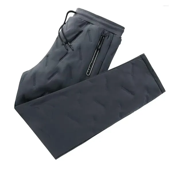 Pantaloni maschili uomini di alta qualità pantaloni per padiglioni in cotone a Lambswool addensano pantalini caldi inverno inverno all'aperto marchio jogging per il tempo libero