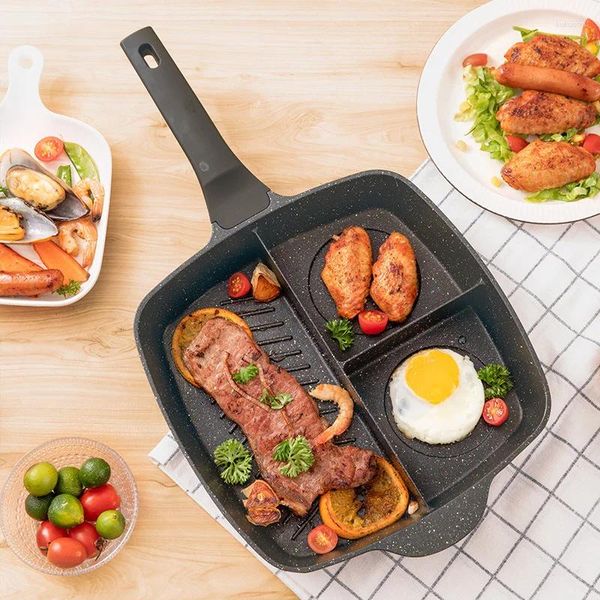 PANs 3in1 Multifunktional Nicht-Stick-Bratpfanne Crepe Maker Koch Wok Pot Korean Kochgeschirr Frühstück Ei-Pfanne Küchen Utensil