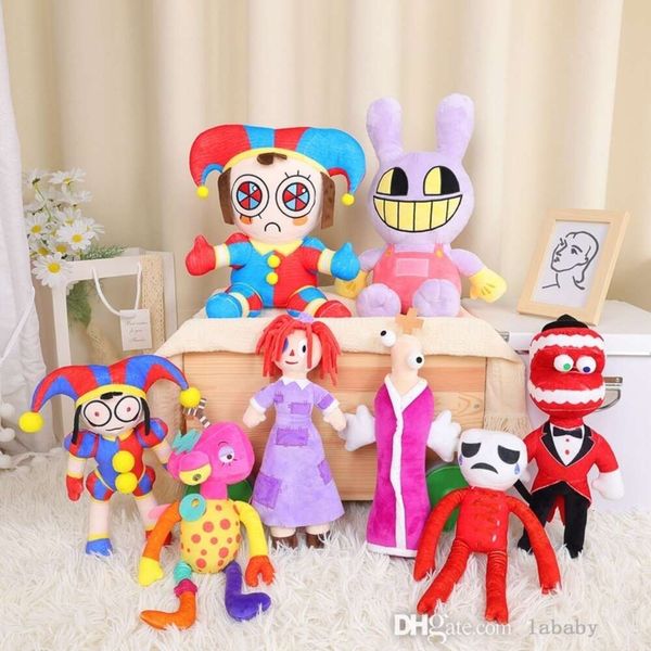 Atacado kawaii presentes de natal boneca o incrível circo digital bonito engraçado brinquedos de pelúcia palhaço brinquedo de pelúcia bonecas dos desenhos animados