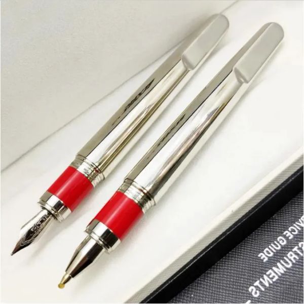 vendita all'ingrosso penna promozionale in edizione limitata serie M penna roller in metallo grigio e argento magnetico di lusso per scrivere cancelleria per ufficio fluida