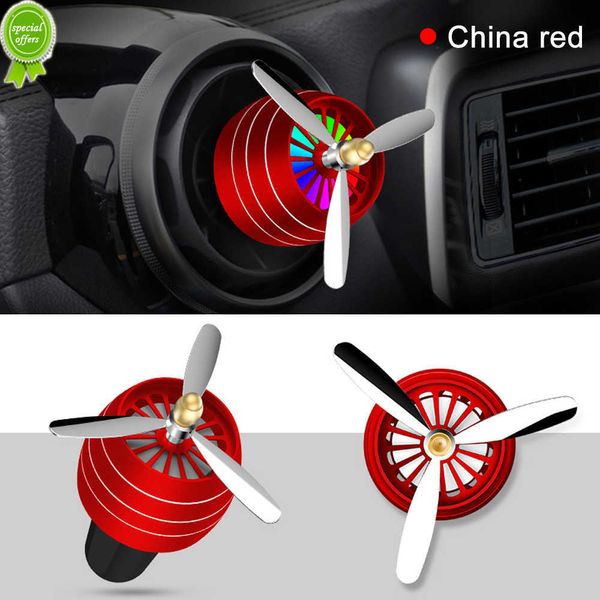 Novo mini led carro cheiro ambientador de ar condicionado liga saída ventilação automática perfume clipe aromaterapia fresca com luz decoração do carro