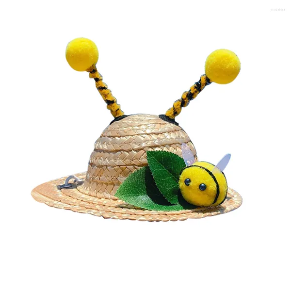 Köpek Giyim Şapkası Pet Cap Straw Cat Sombrero Yaz Kıyafet Partisi Köpek Puppy Güneş Ayarlanabilir Plaj Menzil Malzemeleri Bakım Sunhat Güzel