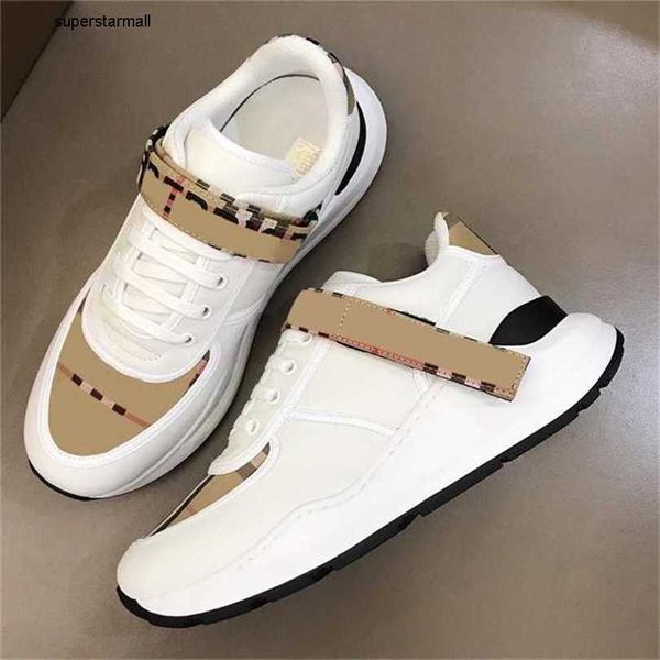 Scarpe da uomo 2023 Platform Burbrerys Shades Designer Sneakers da donna Casual a righe Stagione Vintage Flats Sneaker Scarpe da ginnastica Marca Classic Outdoor Shoe KIBDVCUY