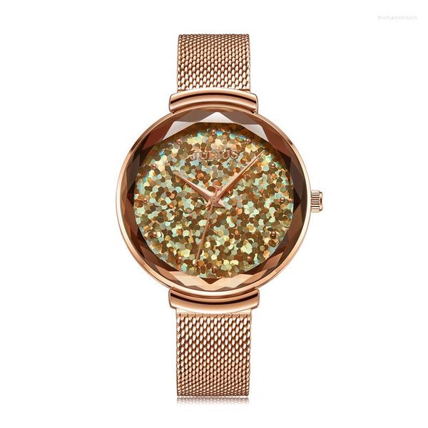 Нарученные часы Julius Sequin Big Lady's Wame Watch Japan Quartz Elegant Fashion Wras
