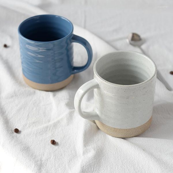 Canecas cerâmica grossa retro criativo grande caneca de cerâmica e mulher tendência de tendência de café xícara de chá de chá 570ml