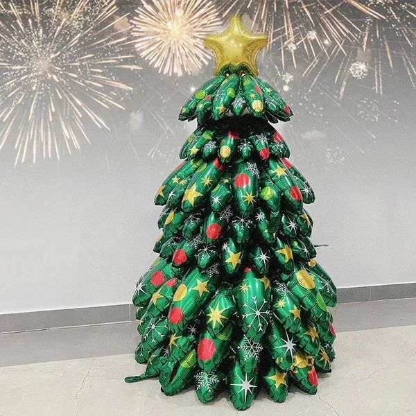 Decorazioni natalizie Palloncini foil Decorazioni gonfiabili per feste Babbo Natale Pupazzo di neve Alce Palloncino Albero di Natale Fai da te Decorazione Merry Mall 231120