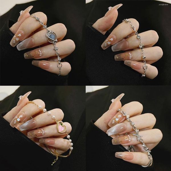 Braccialetti con ciondoli 17KM coreano elegante braccialetto cuore per le donne ragazze moda delicato zircone braccialetti di perle 2023 gioielli alla moda regali partito