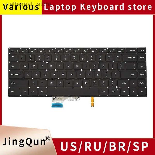 Teclados EUA Teclado de laptop russo para Mi Notebook Pro 15.6 9Z.NEJBV.101 NSK-Y31BV 171501 181501 16771 TM1707 Backlit Q231121