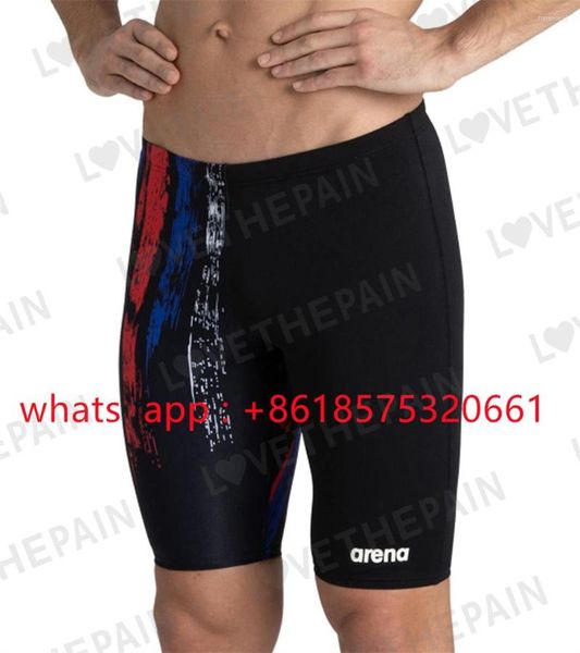 Herren Bademode Herren Team Painted Stripes Badeanzug Sommerhose Pro Swim Quick Dry Uv Surf Swimming Pantalones Beach Shorts