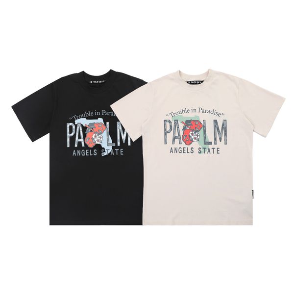 Palm Angels Neue Tops Sommer Lose T-Shirts Mode Freizeithemd Luxurys Kleidung Straße süße Hemden Männer Frauen Hohe Qualität Unisex Paar T-Shirts PA TX 002