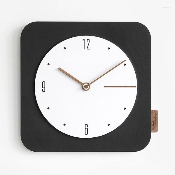 Orologio da parete Meccanismo Orologio in legno Design moderno Grande cucina digitale 3d Arredamento minimalista Horloge Murale Interior Gift