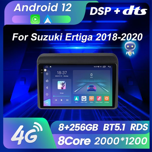 Android 12 Car DVD Radio Multimedia Video Player Navigation GPS para Suzuki Ertiga 2018-2020 DSP 2din estéreo unidade