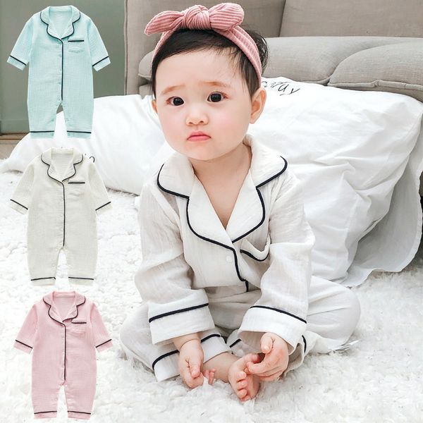 Rompers Baby Rompers Boys Girls Sleep Play Pjamas 100% органический хлопок с длинным рукавом с длинным рукавом.