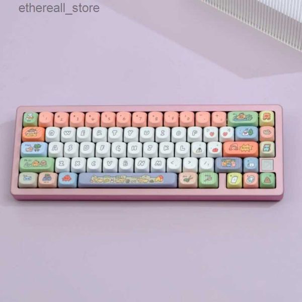 Tastiere 129 tasti GMK Smiling Face Keycaps PBT Dye Sublimation Key Cap MOA Profile Keycap per Mx Switch Tastiera meccanica da gioco fai da te Q231121