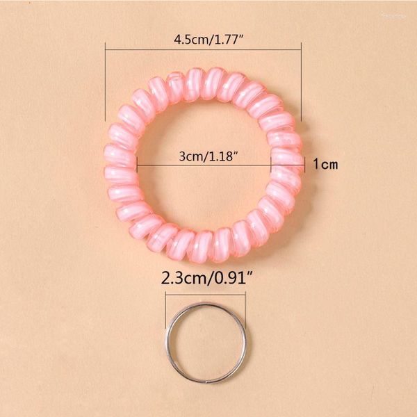 Portachiavi da 5 pezzi a spirale molla braccialetti portachiavi elastici per braccialetto del braccialetto k k