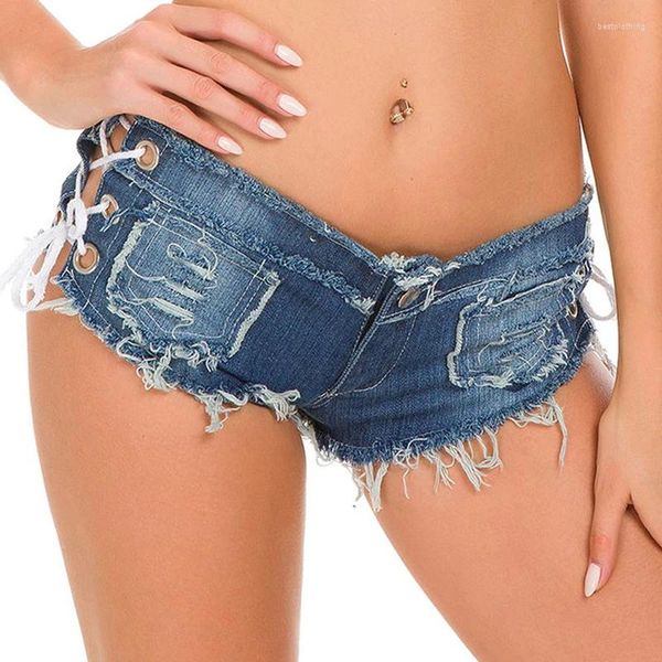 Frauen Shorts Femme Mini Sexy Frauen Booty Loch Jeans Mädchen Denim Niedrige Taille Kurze Hosen