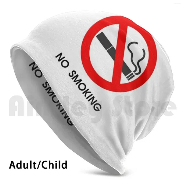Береты Курить запрещено Шапки Вязаная шапка Знак в стиле хип-хоп Курить запрещено
