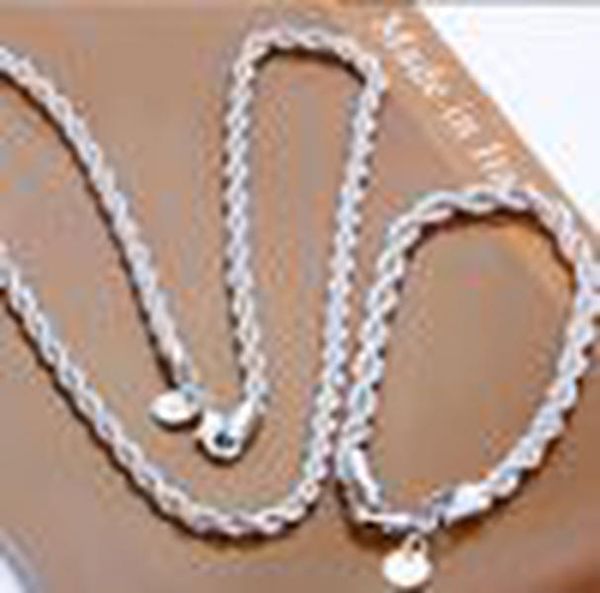 vendita all'ingrosso gioielli in argento sterling 925, collana 925 + set di gioielli con braccialetto, spedizione gratuita, S051 LL