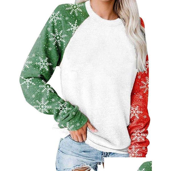 Felpe con cappuccio da donna Felpe da donna 2022 Nuovo poliestere Raglan Maglione girocollo Blank Trasferimento di calore personalizzato Sublimazione Drop Delive Dh2X7