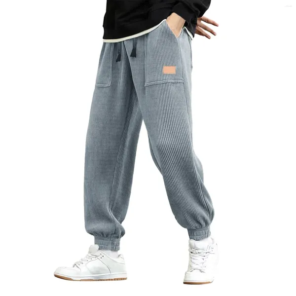 Pantaloni da uomo Pantaloni da jogging in velluto a coste da uomo Casual Cargo con coulisse Vita elastica Baggy M 1 Paracadute per uomo Polo Sweat