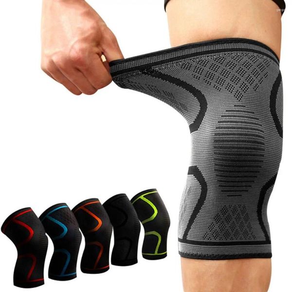 Knieschützer, Nylon-Unterstützung, Basketball, Volleyball, Schutz, Laufen, Sport, Fitness, Klammer, 1 elastisches Zahnrad, Knieschoner, Patella