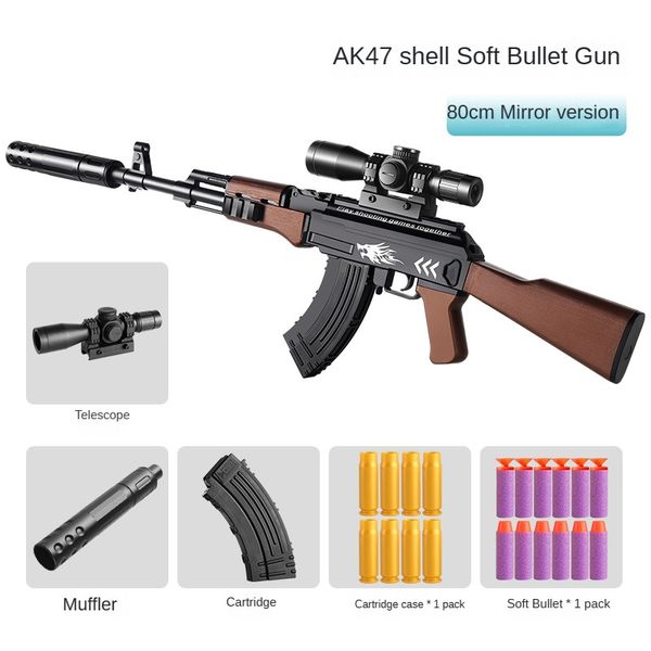 Kinder Soft Bullet Spielzeugpistolen M416 AWM 98K Handpistole Blaster Launcher Schießspielzeug mit Muscheln Gewehr Scharfschütze für Jungen im Freien Beste Qualität