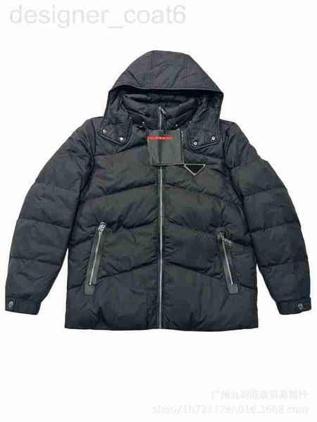 Parka in piumino da uomo firmato 23 New P Family Petto Triangolo Emblema Cerniera Cappuccio aperto e chiuso Cappotto in nylon da donna JOWM