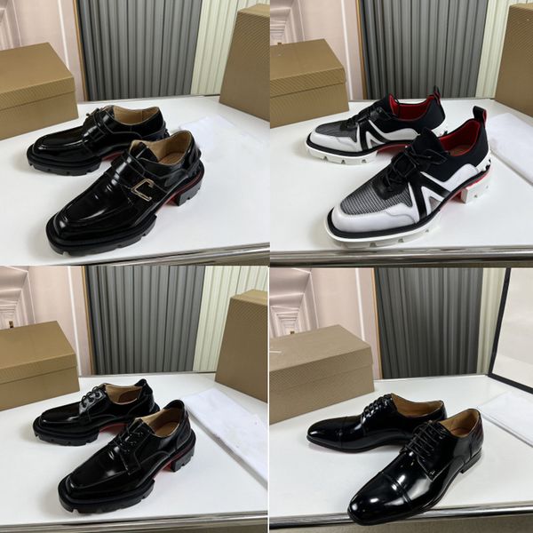 2023 Nuevo diseñador para hombre mocasines zapatos de vestir zapatillas de deporte triple resbalón de cuero negro en mocasines hombres zapato de boda para fiesta de negocios zapato zapatilla de deporte 38-45 con caja