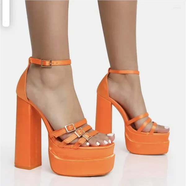 Сандалии 2023, женские непромокаемые сандалии на платформе, на массивном высоком каблуке с ремешком и пряжкой, Zapatos Mujer, сексуальные сандалии-гладиаторы