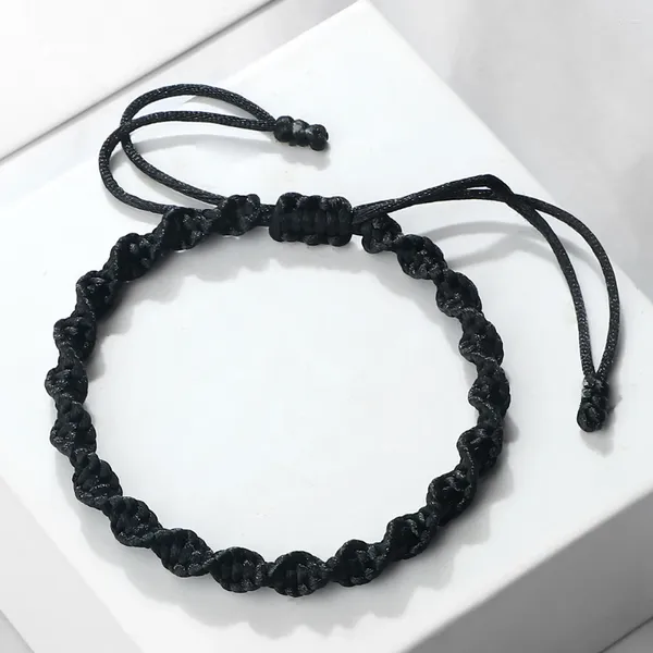 Link pulseiras tibetano budista fio trançado pulseira sorte corda artesanal pulseiras para mulheres masculino pulseira ajustável presentes de casal