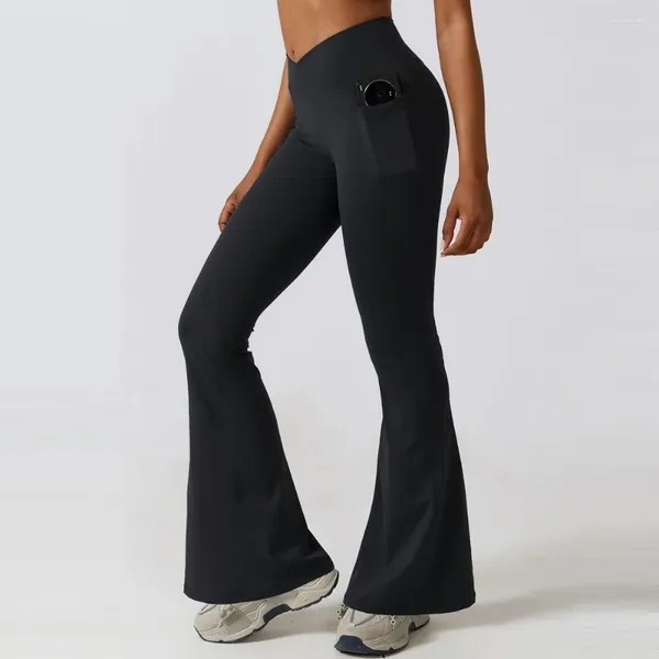 Pantaloni attivi Leggings svasati Donna Yoga Pilates Abbigliamento Abbigliamento da allenamento Donna Lycra Leggins sportivi da donna Abbigliamento da palestra per donna
