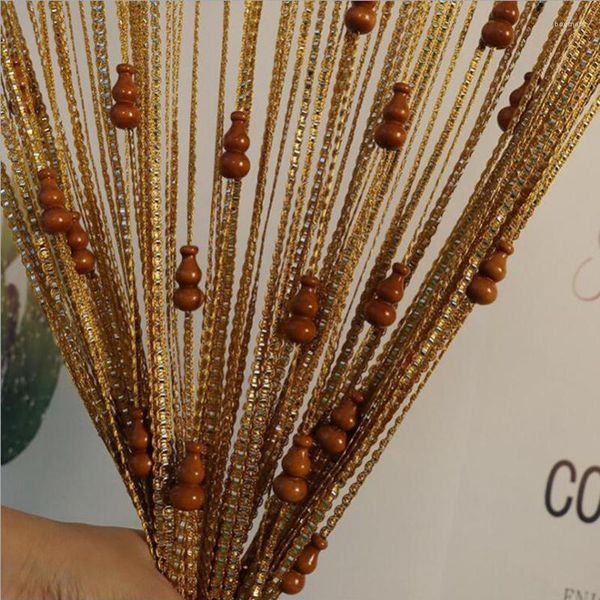 Cortina Zidetan Glitter S Style Gourd Beads Door Partition para sala de casa El Cafe Decoração de Tassel Linha