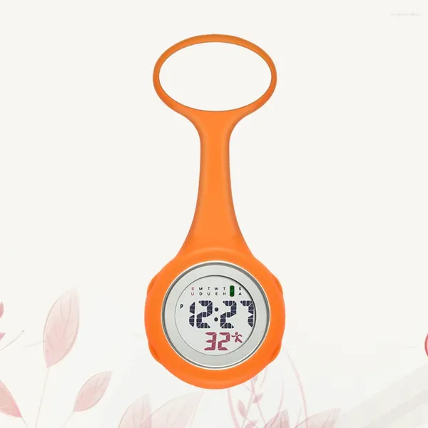 Relógios de pulso Relógio-LCD Display Fob Watch Enfermagem Elétrica Lapela Pendurada Bolso para