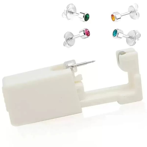 Unidade de piercing estéril de orelha estéril Cartilagem Tragus Helix Piercing Gun No Pain Piercer Tool Machine Kit Jóias