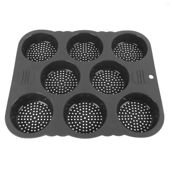 Ferramentas de cozimento Silicone Hamburger Bun Mold 8 Cavidade Fácil Liberação Resistente ao Calor Pan Padaria Pão Para Cozinha