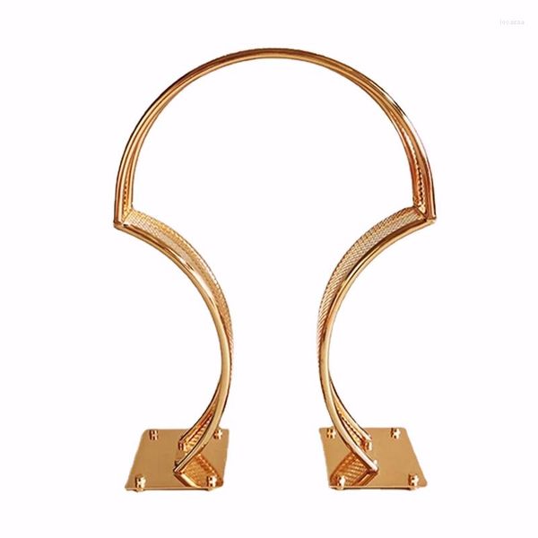 Parti Dekorasyonu 5 PCS Gold Arch Stand Düğün Masa Merkez Parçası Altın Kaplama Geometrik Çiçek Etkinliği