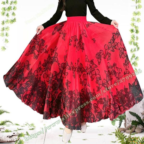 Gonne Modello a farfalla di alta qualità femminile Abito da ballo gonfio rosso Tutu Matrimonio Sposare Gonna lunga Festa serale Plus Size 2023 Per donna