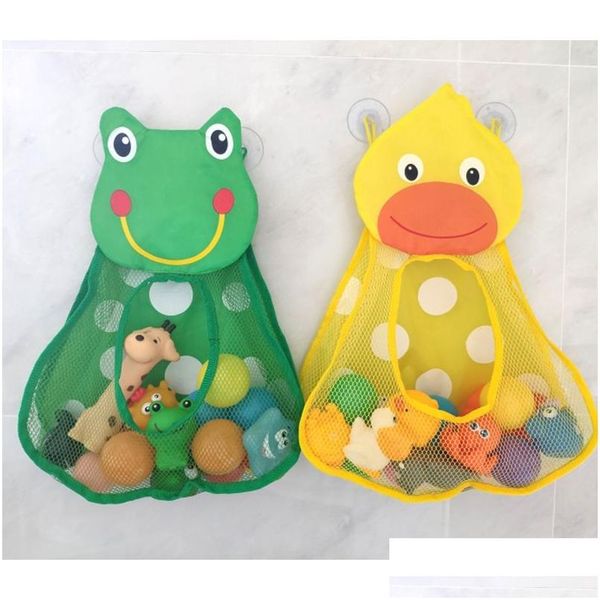 Ricordi Cute Baby Bagnetto Giocattoli Organizzatore Mesh Net Toy Storage Borse Forti ventose Cestini da bagno Essentials Supporto per doccia Drop D Dhjz8