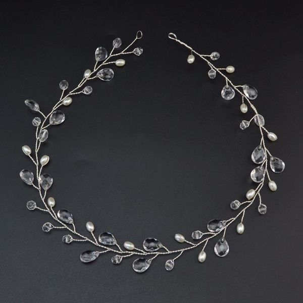 Fermagli per capelli Barrettes Moda Lega di cristallo lucido Gocce a forma di fermaglio per capelli Strass per le donne Accessorio da sposa GioielliCapelli