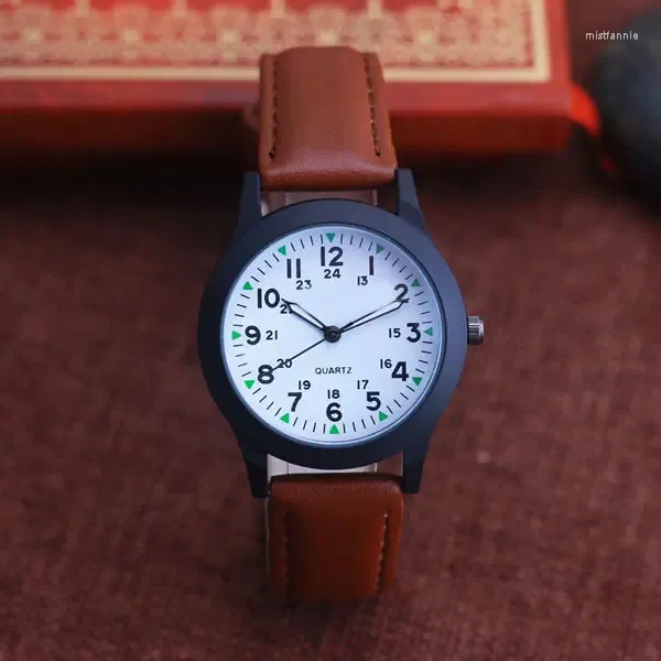 Relógios de pulso meninos e cinto de 24 horas impermeável relógio de quartzo estudante moda edição coreana