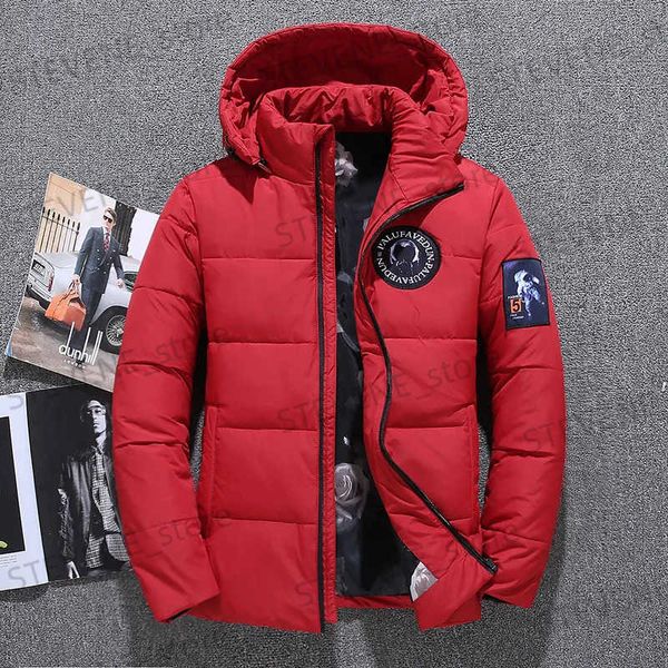 Piumino da uomo 2023 Piumino da uomo Duck Winter Warm Piumino con cappuccio da uomo Abiti vintage 90 X imbottito Nero Autunno Bomber rosso Parka maschile T231121